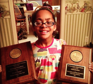 Adrianna Kenebrew is a legally blind gymnast who wants to go to the Olympics